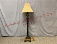 Vintage 59" Column Floor Lamp w Pineapple Finial