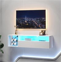 SogesHome Floating Wall TV Cabinet Stand with LEDs