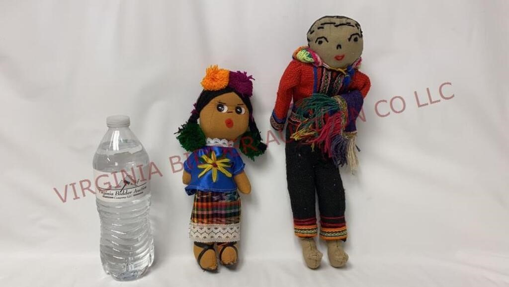 Vintage Peruvian Ethnic Folk Art Dolls - 2