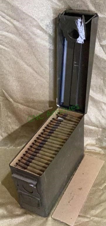 WW II ammunition box filled with 252- 30.06 black