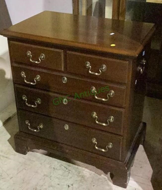 Link-Taylor heirloom solid mahogany five drawer