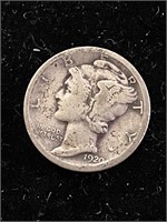 1920 90% silver  Mercury Dime