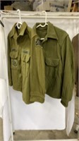 2-Vintage 1960s Wool Field Over-Shirt Military
