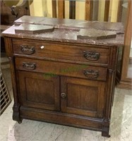 Antique marble top victorian Eastlake wash stand