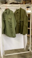 Vintage US Army Mens Utility Shirt Green Pockets