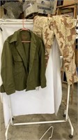 Vintage US Army Mens Utility Wool Shirt Green