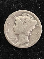 1926 90% silver  Mercury Dime