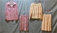 Vintage Polyester Blouses w Matching Skirts - 2