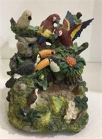 Water feature w/tropical birds - battery operated