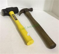 Lot includes a Standley Engineer hammer 4 pound