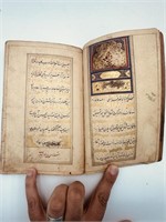 qajar manuscript persain calligraphy 2 miniatures