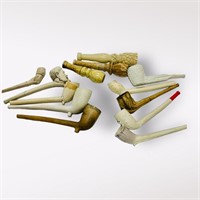 Clay Pipes GROUPING OX MIXED CLAY PIPES