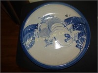 Signed pottery Bowl, 26"d