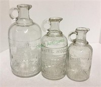 White House vinegar jars step down from 2 quart