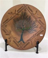 Beautiful large terra-cotta decorative art bowl