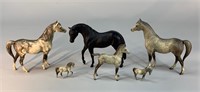 6 Breyer Horse Toys Grey