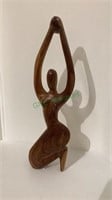 Vintage hand carved yoga figurine 14 inches