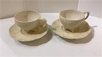 Lona pottery Victorian style cups and saucers