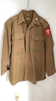 Vintage wool blend army officer shirt with the