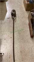 Antique very heavy post hole digger with iron