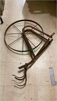 Antique hand plow - metal parts only - no wood
