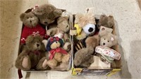 Two boxes of bears! Most are Boyd bears with