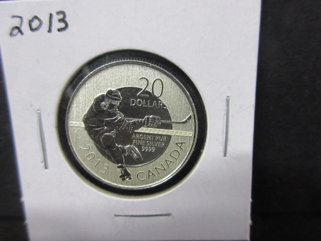 2013 20 DOLLAR CANADA .9999 FINE SILVER PROOF COIN