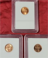 2 1979-D & 1 1974-D BU GRADED LINCOLN CENTS