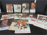 LOT OF 12 OLD NHL PLAYER CARDBOARD CUT OUTS