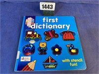 HB Book, First Dictionary w/Stencil Fun