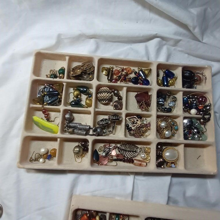 Lot of Costume Unique Jewellery with divider Box
