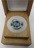 Sterling Turquoise Ring SZ 4.5