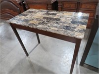 WOOD MARBLEIZED TOP TABLE