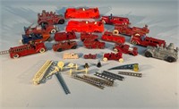 18 Small Fire Dept Toys & Parts Aprox
