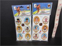 2 PACKS SEALED 1980'S HOCKEY PUFFY STICKERS