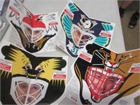 4-1994-95 KRAFT NHL CARDBOARD GOALIE MASK