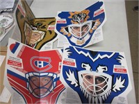 4-1994-95 KRAFT NHL CARDBOARD GOALIE MASK