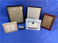 5 Free Standing Picture Frames,