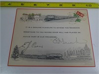 L AND N RAILWAY STAFF CHRISTMAS CARD, HAND SIGNED