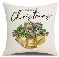*Set of 4 Christmas Themed Pillow Covers-17"x17"