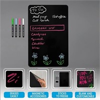 *Magnetic Black Dry Erase Board for Fridge-12x8"