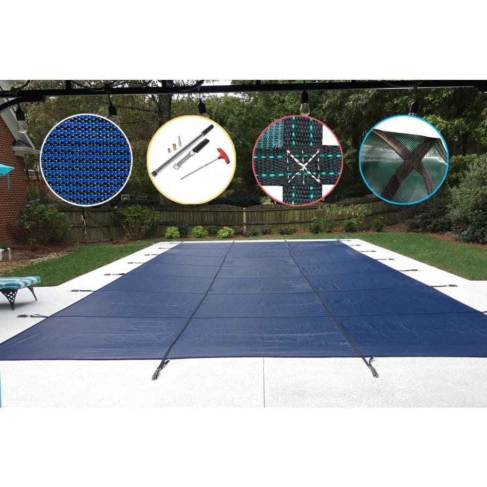 12 ft. X 24 ft. Rectangle Blue Mesh In-Ground Safe