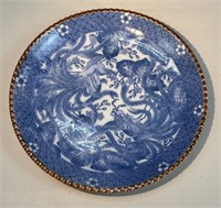 Blue White Chinese Porcelain Plate w/  Mark