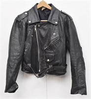 Classic Biker  Leather Jacket Small