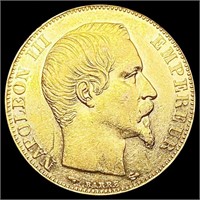 1856-A France .1867oz Gold 20 Francs CLOSELY