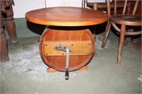 Butter churn made into a table