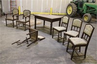 Vintage Table & Chairs Approx  51"x35"x32"