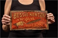 c. 1900 Bessie Kenton Cigar Sign