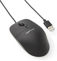 Amazon Basics 3-Button USB Wired Computer Mouse