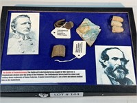 Framed Civil War Relics from Fredericksburg
